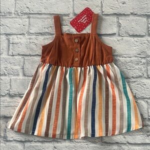 PatPat Multicolor Striped Casual Dress